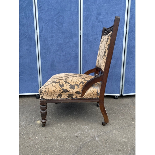 259 - Antique ebonized bedroom/ladies chair