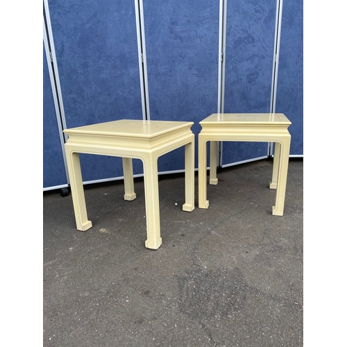 275 - Two matching Chinese style coffee/side tables 

Dimensions - 20