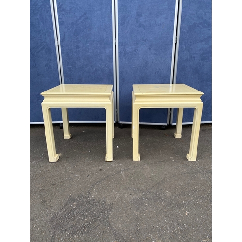 275 - Two matching Chinese style coffee/side tables 

Dimensions - 20