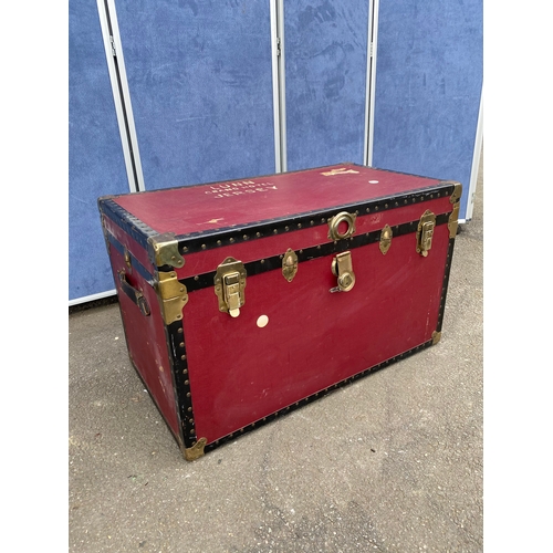 278 - Red classic Cambridge satchel style trunk 

Dimensions - 54