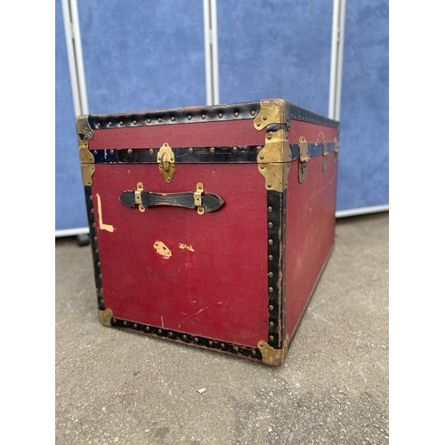 278 - Red classic Cambridge satchel style trunk 

Dimensions - 54