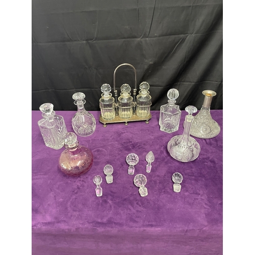 70 - Quantity of Vintage Crystal Decanters / Stoppers