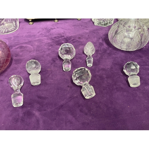 70 - Quantity of Vintage Crystal Decanters / Stoppers