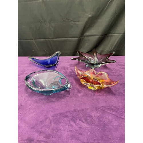 72 - Lot of Four Art Glass Bowls / Murano