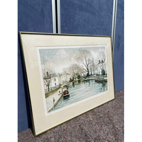 316 - Limited edition River scene Number 144/200 painting signed by Jeremy King