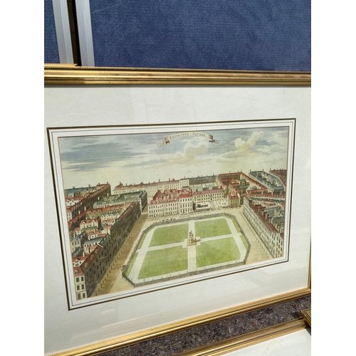 317 - A set of six prints depicting renowned squares/landmarks.