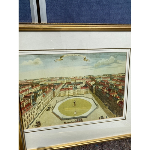 317 - A set of six prints depicting renowned squares/landmarks.