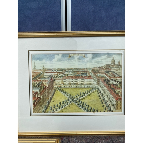 317 - A set of six prints depicting renowned squares/landmarks.