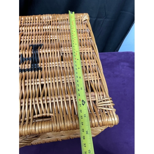 129 - Two Fortnum & Masons Whicker Baskets 51cm x 24cm x 34cm