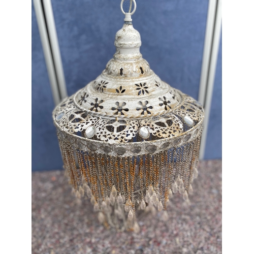 327 - Metal vintage style chandelier