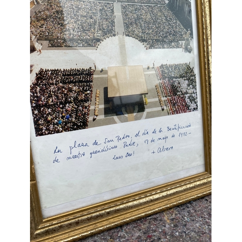 329 - Two photographs of St. Peters square