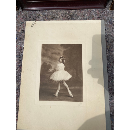 340 - A selection of old signed photographs of young girls.