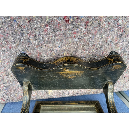 341 - Antique oriental Chinoiserie dressing table mirror