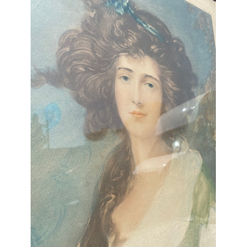 356 - A lovely vintage print of Miss Lindley of Bath by Thomas Gainsborough