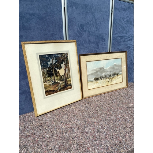 366 - Two vintage signed framed watercolours