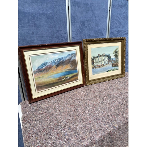 371 - Two landscape artworks one signed by Jan Bates