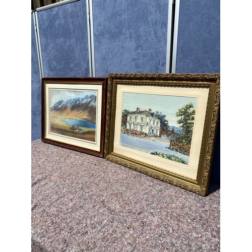 371 - Two landscape artworks one signed by Jan Bates