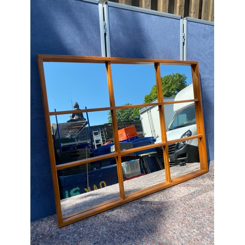 381 - Large teak Rowley style mirror