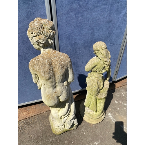 403 - Two stone statues of ancient Greek women