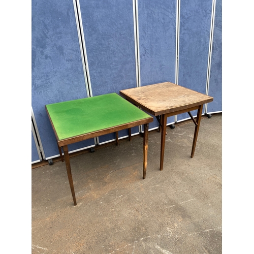 415 - A lot of two small collapsible games tables