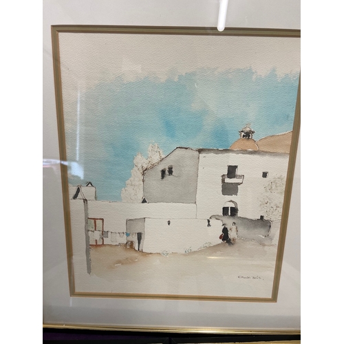 425 - Three original Watercolours signed Dois Ibiza '80