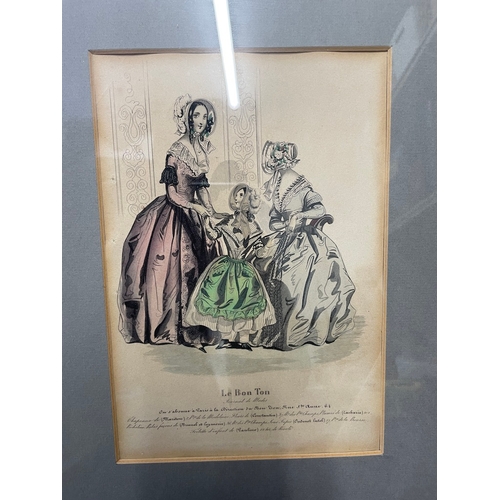 427 - Lot of Four Framed Etchings of Woman in period attire