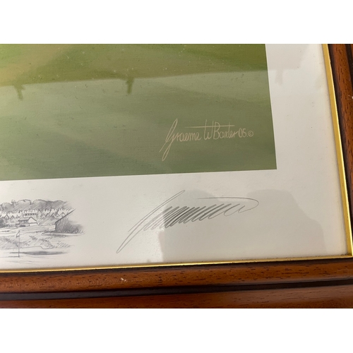 437 - Hand Signed Limited Edition framed prints by James D Preston 296/500 + Graeme W Baxter The Open St A... 