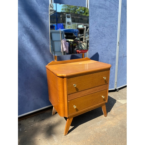 446 - Lovely vintage two drawer dressing table 

Dimensions - 18