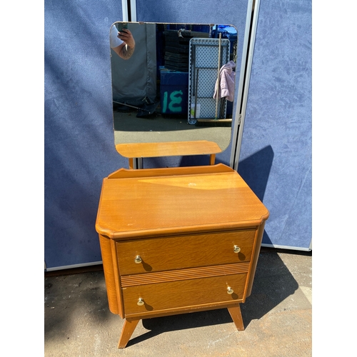 446 - Lovely vintage two drawer dressing table 

Dimensions - 18