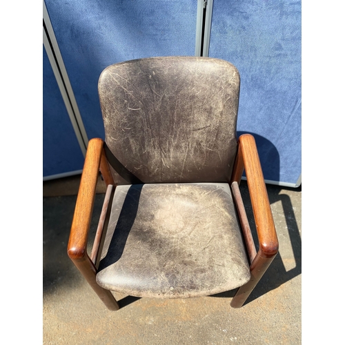 448 - A beautiful vintage teak Scandinavian style armchair