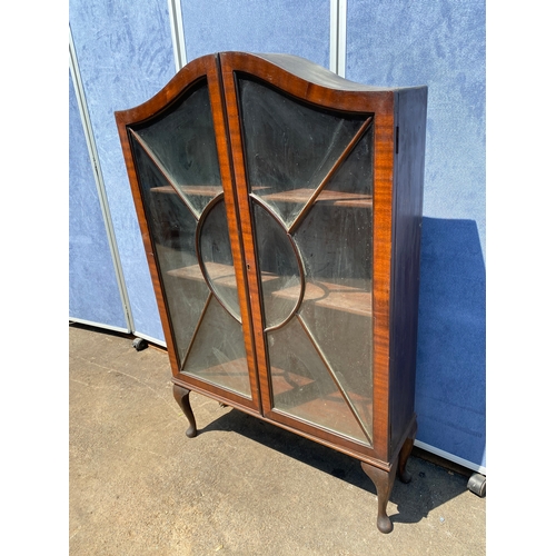 465 - Antique mahogany glazed display cabinet

Dimensions - 32