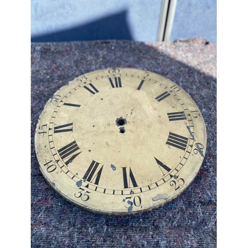 480 - Vintage clock face with metal face