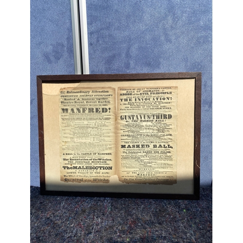 483 - THEATRE ROYAL DRURY LANE ANTIQUE FRONT OF HOUSE BILL 1834 Manfred + Livonia and Kurland (Gerard Valc... 