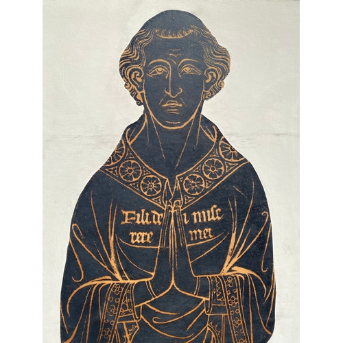 487 - Large religious figure on board 

Dimensions - 65