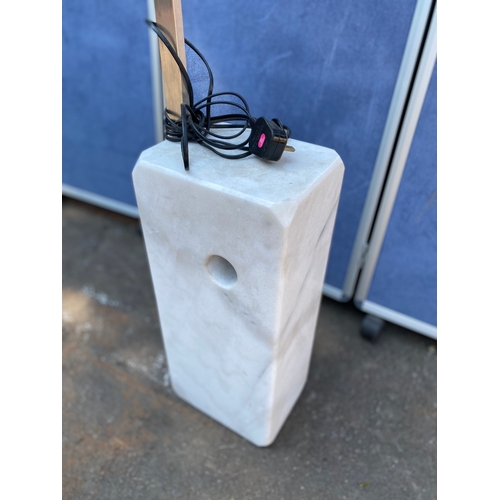 488 - Very large over Hanging floor lamp with marble base

Dimensions shown are height to the top of the c... 