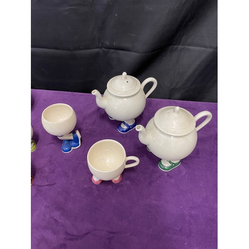 154 - Vintage Carlton Ware Walking Ware Tea Pots & Cups