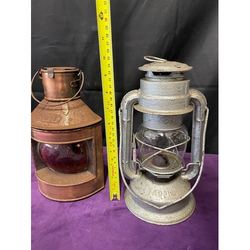 174 - Four vintage paraffin lamps