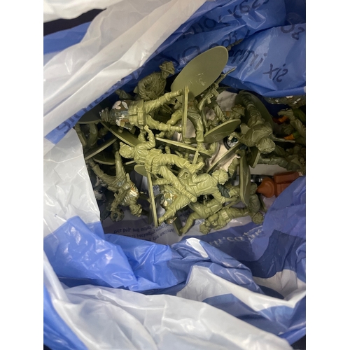 204 - Quantity of plastic military soldiers + die cast military vehicles including Dinky Toys