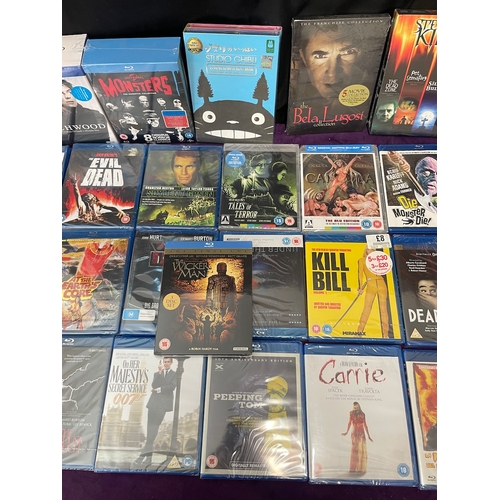 207 - Quantity of brand new sealed blue ray DVD's Vintage Horror / Thriller plus others