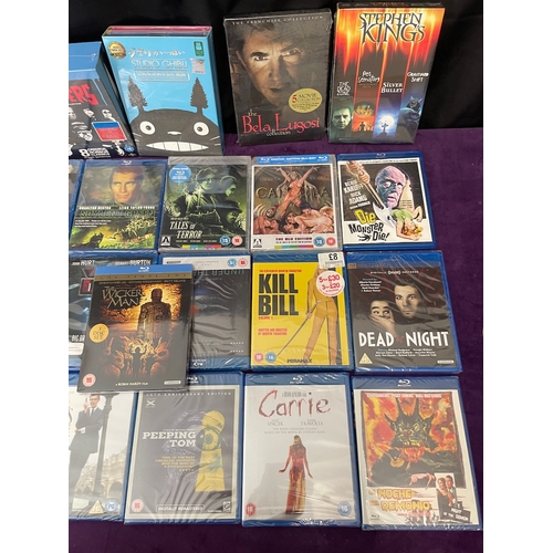 207 - Quantity of brand new sealed blue ray DVD's Vintage Horror / Thriller plus others