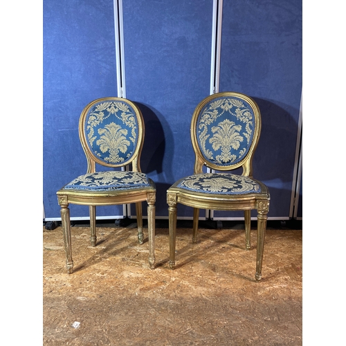 201 - A pair of vintage French Louis style dining chairs