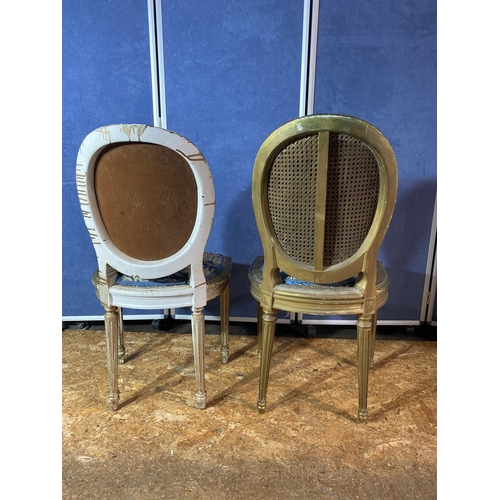 201 - A pair of vintage French Louis style dining chairs