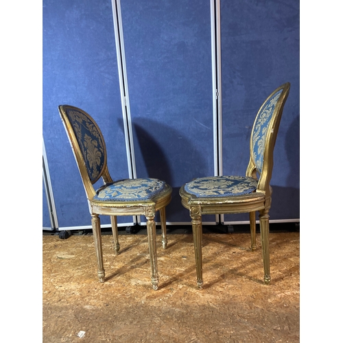 201 - A pair of vintage French Louis style dining chairs