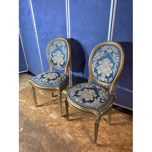 201 - A pair of vintage French Louis style dining chairs