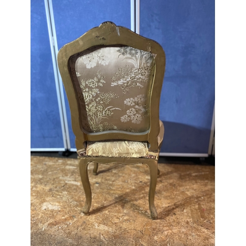 202 - Vintage French style gilt dining/side chair