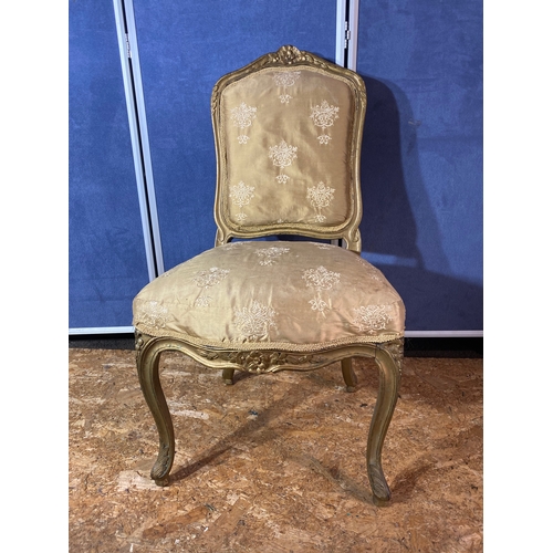 202 - Vintage French style gilt dining/side chair