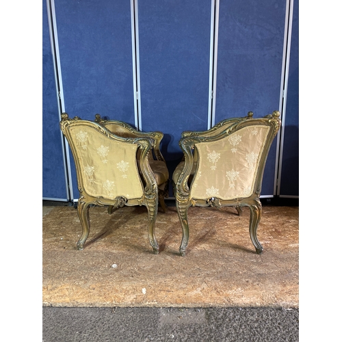 203 - Antique pair of French style gilt armchairs 

Dimensions - 24