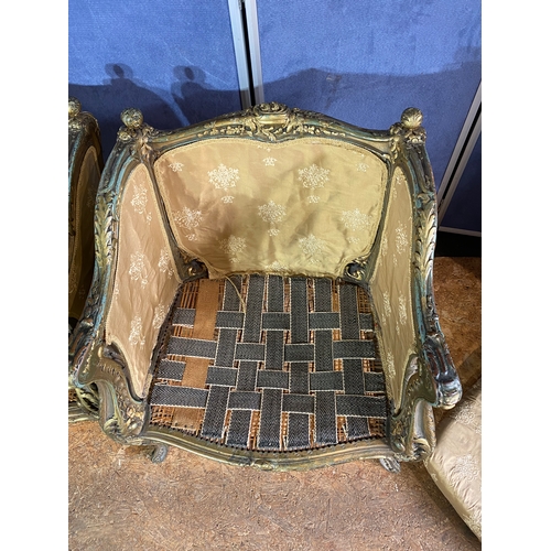 203 - Antique pair of French style gilt armchairs 

Dimensions - 24