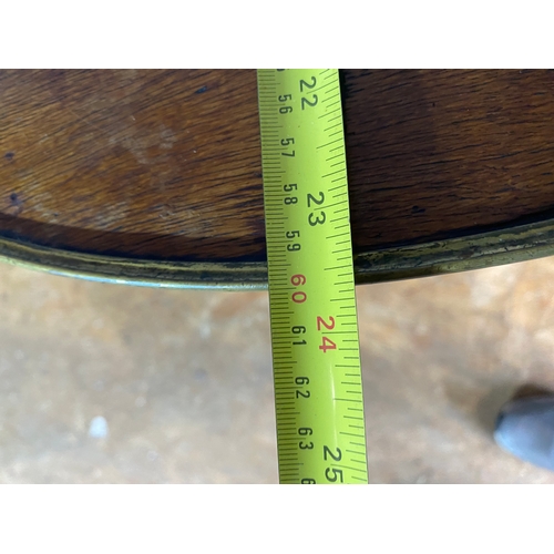 205 - Antique French style round side table with gilt and inlay design.

Dimensions -24