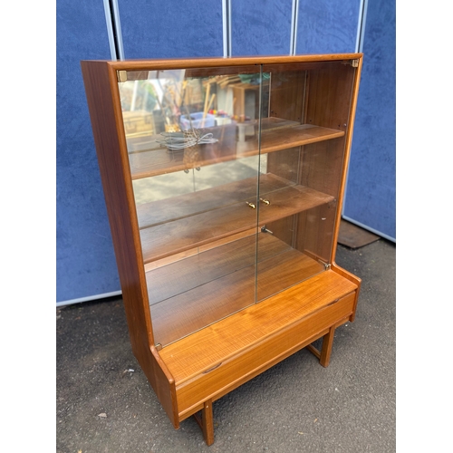 236 - Vintage Turnidge teak glass front display cabinet with one drawer.

Dimensions - 16